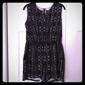 NWOT Black lace romper
